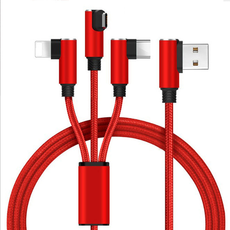 Elbow fast charge one with three data cables Elbow fast charge one with three data cables